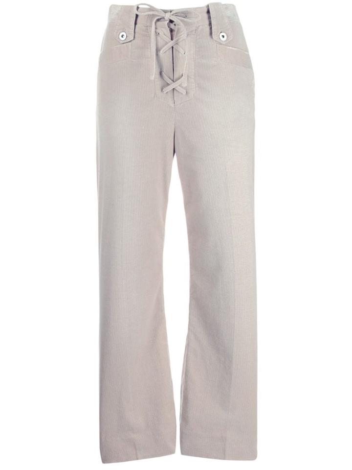 Miu Miu Bootcut Corduroy Trousers - Neutrals