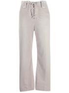 Miu Miu Bootcut Corduroy Trousers - Neutrals