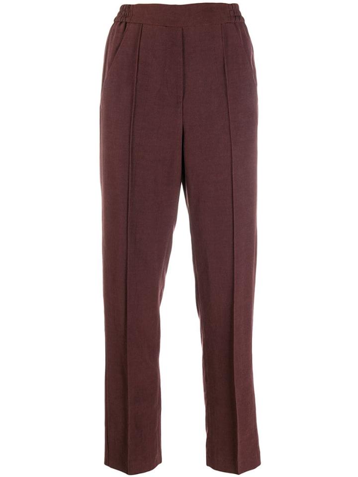 Etro Cropped Slim Fit Trousers - Red