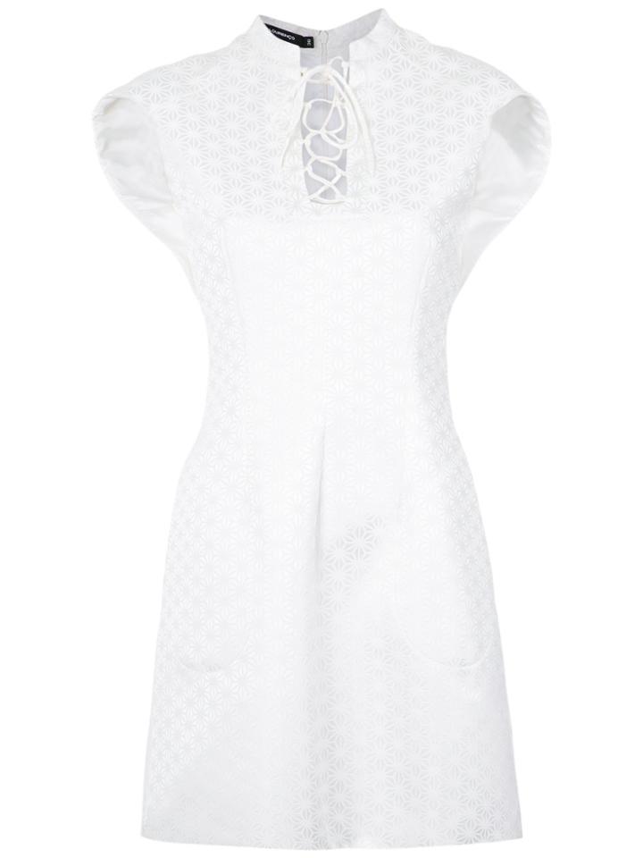 Reinaldo Lourenço Lace-up Dress - White