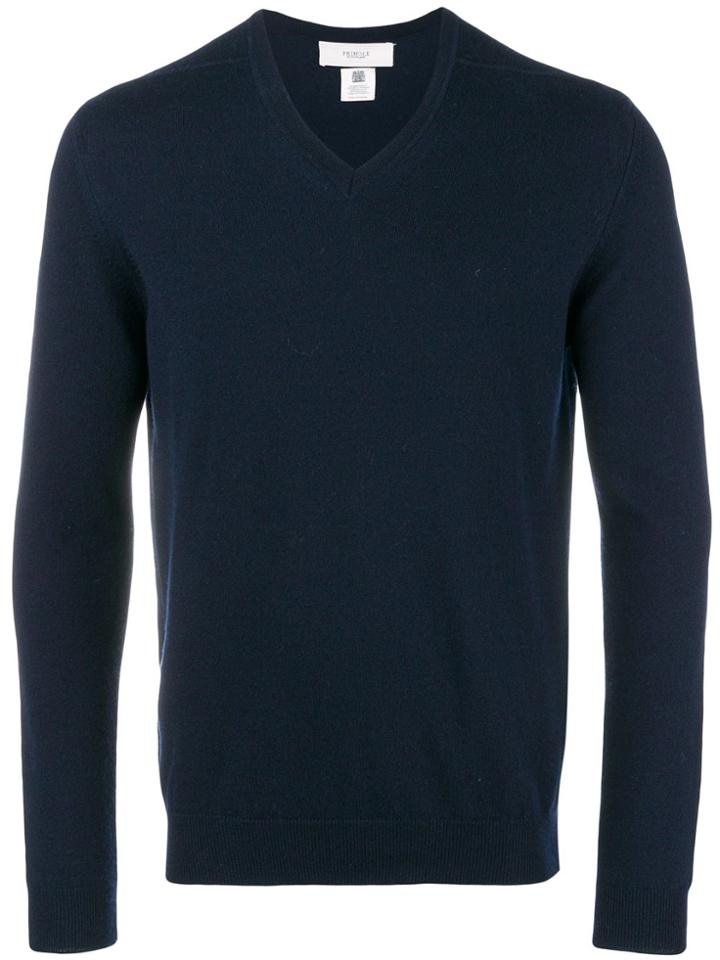 Pringle Of Scotland Men's Classic V Neck Cashmere Jumper In Ink - Blue