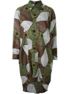 Junya Watanabe Comme Des Garçons Floral Print Relaxed Fit Button Down Shirt, Women's, Size: S, Green, Linen/flax