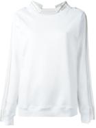 Maison Margiela Collar Detail Sweatshirt, Women's, Size: Small, White, Cotton/viscose/cupro