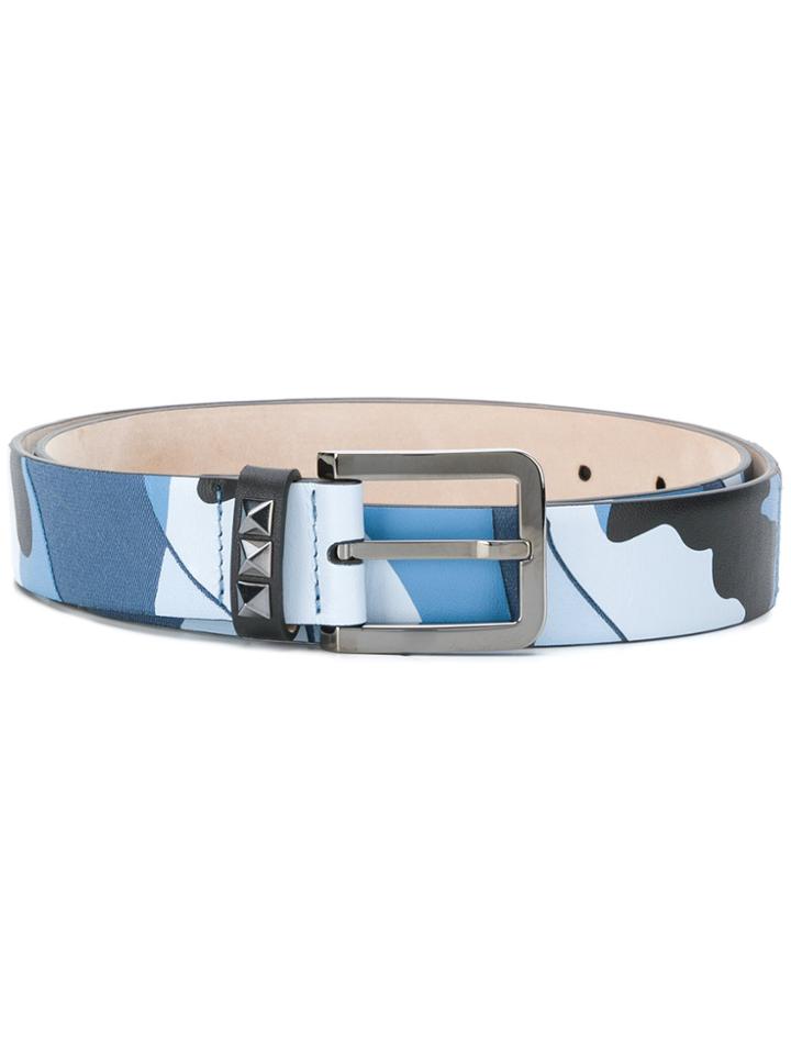 Valentino Camouflage Rockstud Belt - Blue