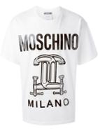 Moschino Interlocking C-clamp T-shirt, Adult Unisex, Size: M, White, Cotton
