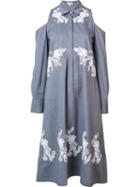 Suno Cut-out Shirt Dress, Women's, Size: 2, Grey, Cotton