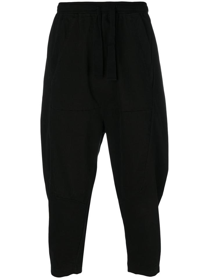 Lost & Found Rooms - Drop-crotch Cropped Trousers - Men - Cotton/spandex/elastane - M, Black, Cotton/spandex/elastane