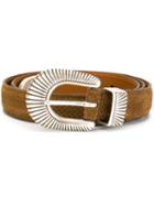 Eleventy Perforated Buckle Belt, Men's, Size: 100, Nude/neutrals, Suede/leather/metal (other)