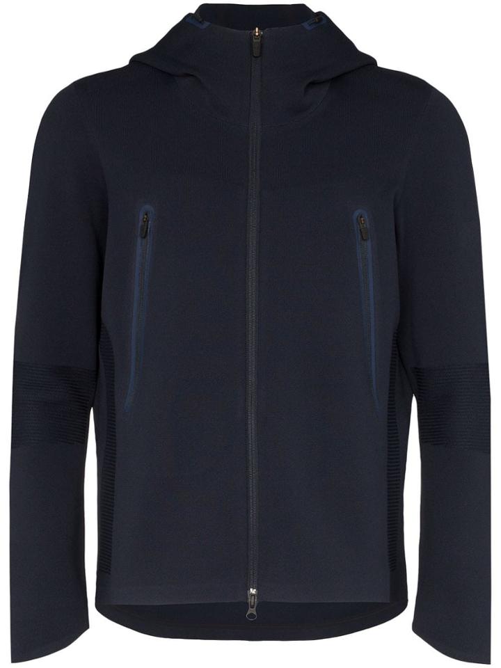 Descente Allterrain Navy Fusionknit Hoodie - Blue