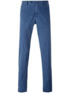 Pt01 Slim-fit Trousers, Men's, Size: 46, Blue, Cotton/spandex/elastane
