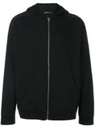 T By Alexander Wang Zipped Hoodie, Men's, Size: Large, Black, Cotton/polyester/spandex/elastane