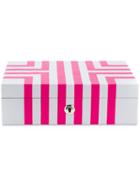 Rapport Maze Jewellery Box In White And Pink Lea - Grey