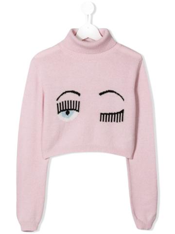 Chiara Ferragni Kids Teen Flirting Jumper - Pink