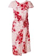 Ermanno Scervino Floral Fitted Dress - Red