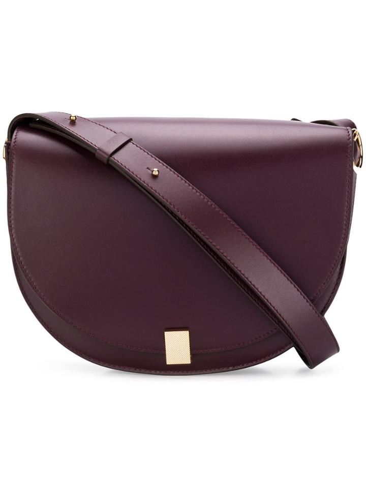 Victoria Beckham Half Moon Box Shoulder Bag - Pink & Purple