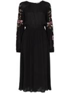 By Timo Floral Sequin Embellished Midi Dress - Black