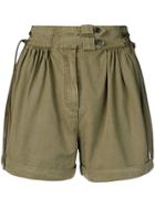 Diesel Black Gold Pleated Wide Shorts - Green