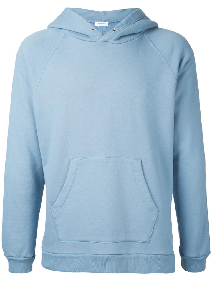 Monkey Time Front Pocket Hoodie - Blue