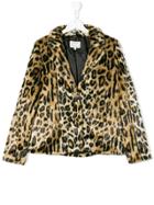 Zadig & Voltaire Kids Leopard Print Faux Fur Jacket - Multicolour