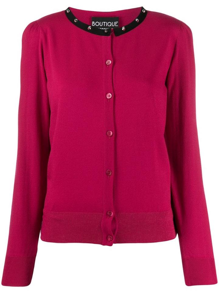 Boutique Moschino Contrast Cardigan - Pink