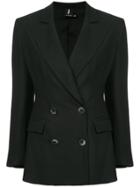 Julia Davidian Fitted Double Breasted Blazer - Black