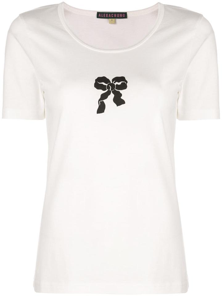 Alexa Chung Ribbon Print T-shirt - White