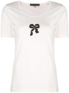 Alexa Chung Ribbon Print T-shirt - White