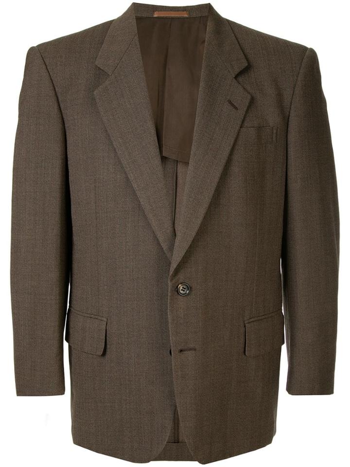 Comme Des Garçons Vintage Structured Shoulders Blazer - Brown