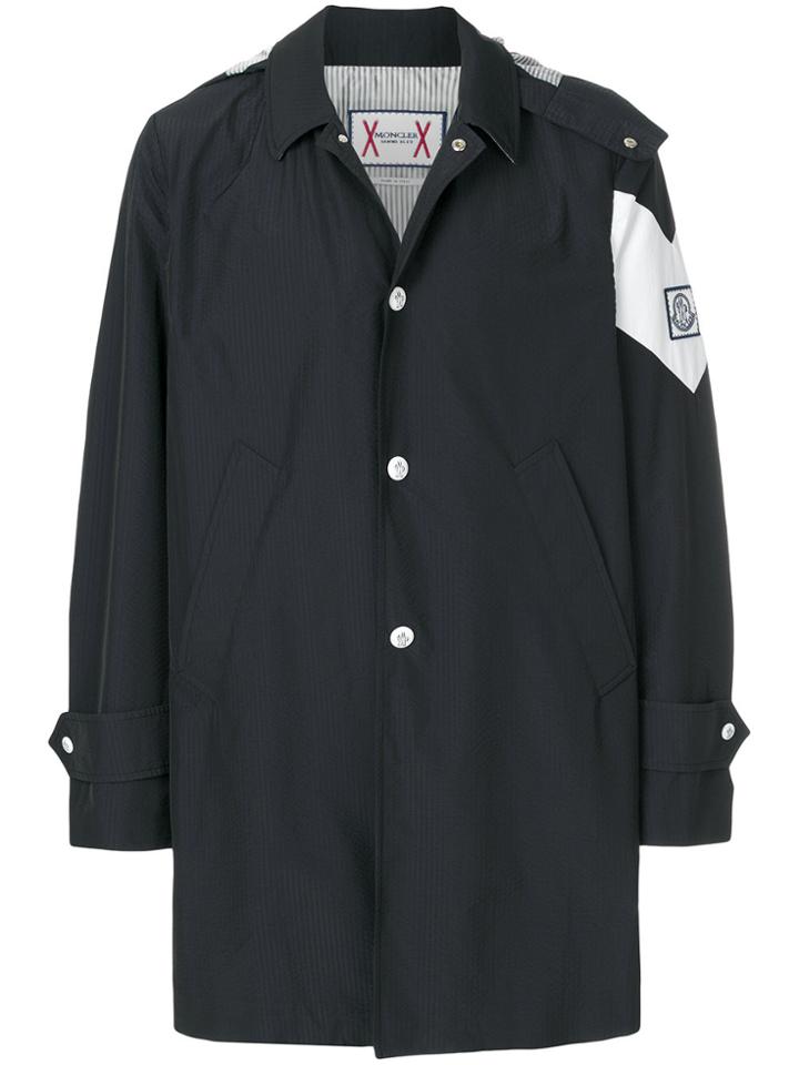 Moncler Gamme Bleu Single Breasted Coat - Blue