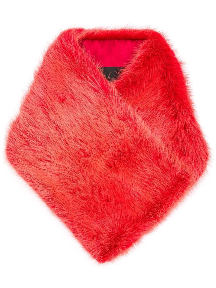 Liska Mink Fur Stole - Orange