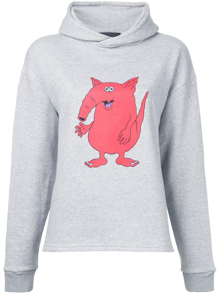 G.v.g.v. Elephant Print Hoodie, Women's, Grey, Cotton