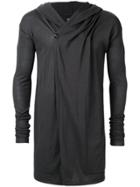 Rick Owens Longline Hooded Cardigan - Grey