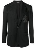Dolce & Gabbana Logo Patch Blazer - Black