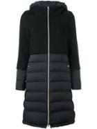 Herno Zipped Coat, Women's, Size: 52, Black, Feather Down/polyamide/wool