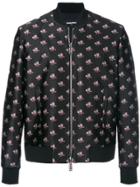 Dsquared2 Floral Embroidered Bomber Jacket - Black