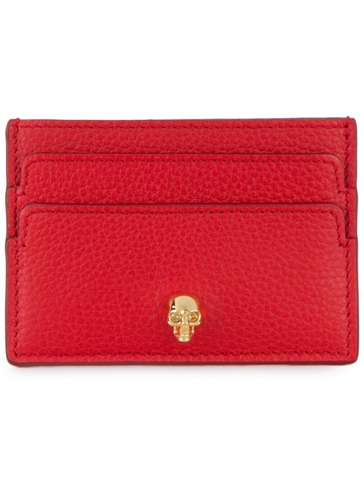 Alexander Mcqueen Skull Cardholder - Red