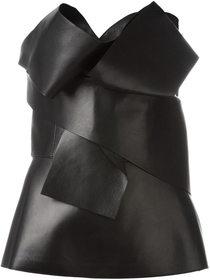 Alexander Mcqueen Woven Lambskin Top
