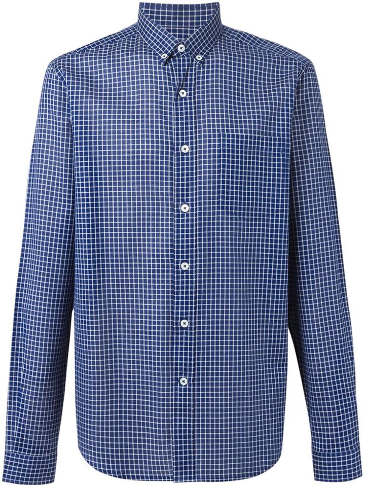 Ami Alexandre Mattiussi Checked Shirt - Blue