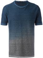 Roberto Collina - Gradient T-shirt - Men - Cotton/linen/flax - 50, Blue, Cotton/linen/flax