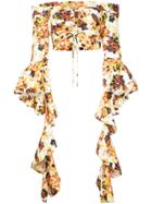 Ellery High Noon Crop Top - Yellow & Orange