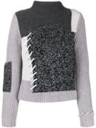 Zoe Jordan Ribbed Roll Neck Jumper - Grey