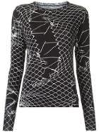 Uma Raquel Davidowicz - Printed Top - Women - Spandex/elastane/viscose - Gg, Black, Spandex/elastane/viscose