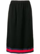 Gucci - Sylvie Web-trimmed Skirt - Women - Viscose - 38, Black, Viscose