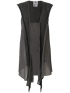 Lost & Found Rooms Sleeveless Draped Waistcoat - Grey