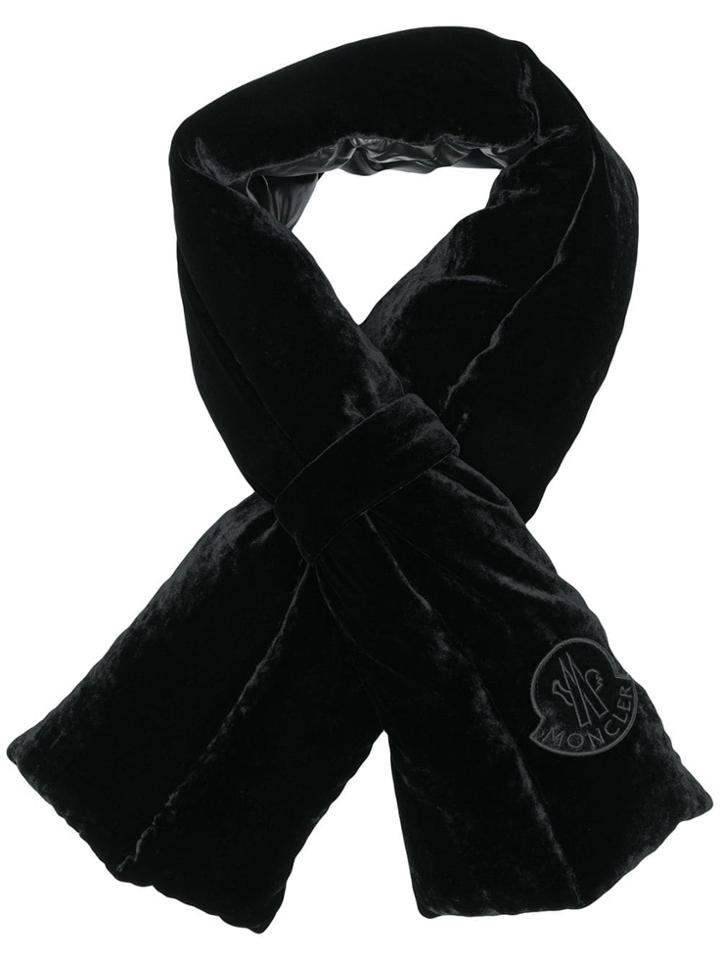 Moncler Velvet Padded Scarf - Black