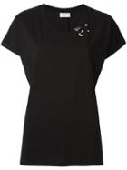 Saint Laurent Constellation Print T-shirt, Women's, Size: Large, Black, Cotton