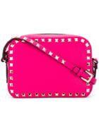 Valentino Rockstud Embossed Crossbody Bag - Pink & Purple