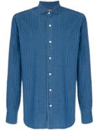Barba Pinstriped Shirt - Blue