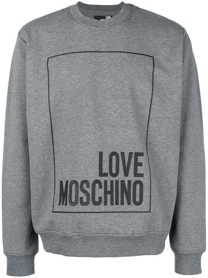 Love Moschino Logo Square Jersey Sweater - Grey