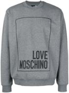 Love Moschino Logo Square Jersey Sweater - Grey